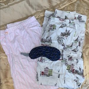VICTORIA’S SECRET PJ PANTS AND EYEWEAR BUNDLE